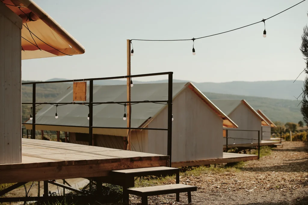 Modern glamping accommodation in nature