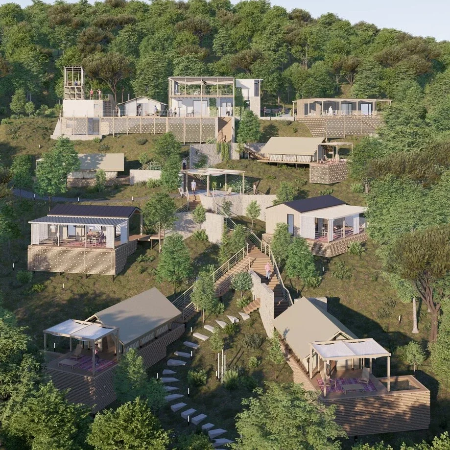 Master planning for a custom glamping resort