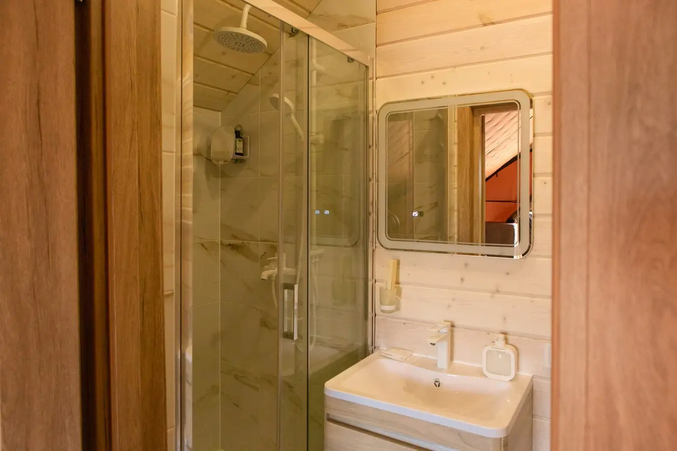 Bathroom inside safari glamping tent