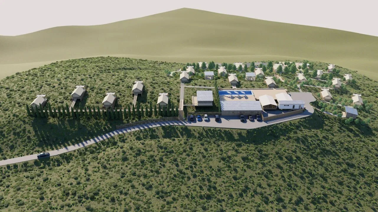 Glamping resort site planning by Wildhomes